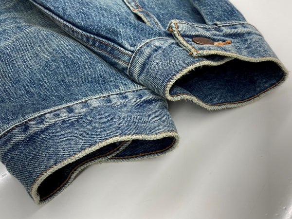 シュプリーム SUPREME 24AW DISTRESSED SELVEDGE TRUCKER JACKET ディストレス セルビッジ トラッカー ジャケット 青 ジャケット 無地 ブルー Lサイズ 104MT-1726