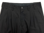 ヨウジヤマモト Yohji Yamamoto POUR HOMME TWO TUCK PANTS 2 タック パンツ シワギャバ ボトムス ジップフライ 黒 無地 HX-P17-100 スラックス ブラック サイズ 2 104MB-248