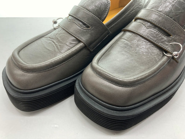 マルニ MARNI 22AW MOCCASIN SHOES モカシン シューズ ローファー ピアス シューズ 灰色 MOMR004303 メンズ靴 ローファー グレー 41 104-shoes577