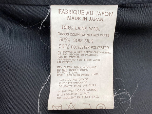 ヨウジヤマモト Yohji Yamamoto 3B テーラード TAILORED JACKET デザインジャケット ダメージ加工 ウール シルク混 シングル フレアスリーブ 日本製 BLACK 黒 FE-J14-139 ジャケット ブラック Sサイズ 104LT-178