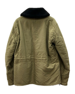 ゲルガ GERUGA SHAWL COLLAR FUR COAT ショール カラー ファー コート デッキジャケット ジップアップ 裏ボア アウター 緑 GR-J-44 サイズ 4 ジャケット 無地 カーキ 104MT-1811