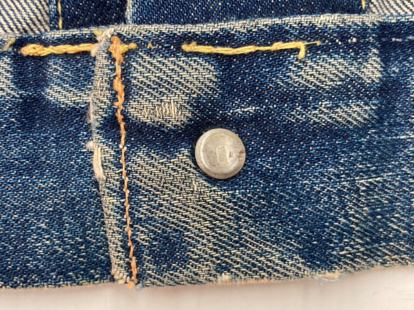【曜日割引対象外】 リーバイス Levi's 60s 60年代 557XX 3rd サード オリジナル Vintage ヴィンテージ デニムジャケット トラッカージャケット レインボーステッチ ボタン裏D サイズ46 ジャケット 無地 ネイビー 104MT-2242