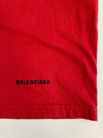 バレンシアガ BALENCIAGA 半袖カットソー 赤 XS Tシャツ レッド SSサイズ 101MT-4015