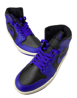 ナイキ NIKE ウィメンズ エアジョーダン1 ミッド "パープル アンド ブラック" WMNS Air Jordan 1 Mid "Purple and Black" BQ6472-051 メンズ靴 スニーカー ロゴ パープル 28.5cm 201-shoes793