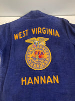 ヴィンテージ vintage 70’s 70年代 FFAジャケット ファーマーズジャケット WEST VIRGINIA TALON ZIP 刺繍 36 ジャケット ネイビー Sサイズ 101MT-4119