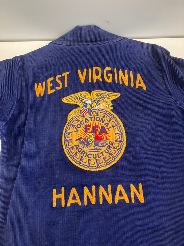 ヴィンテージ vintage 70’s 70年代 FFAジャケット ファーマーズジャケット WEST VIRGINIA TALON ZIP 刺繍 36 ジャケット ネイビー Sサイズ 101MT-4119