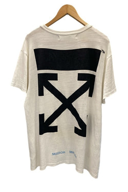 オフホワイト OFF-WHITE MAIN LABEL MIRROR MIRROR ミラー 絵画 プリント 半袖カットソー 白 Tシャツ ホワイト Mサイズ 101MT-3033