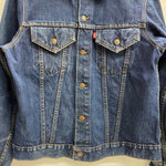 【曜日割引対象外】 リーバイス Levi's 70's 70505 BIG E ケアタグ 濃紺 USA製 デニム ジャケット ブルー 40サイズ 201MT-4718 VB