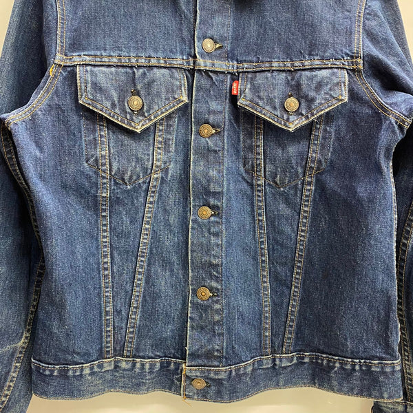 【曜日割引対象外】 リーバイス Levi's 70's 70505 BIG E ケアタグ 濃紺 USA製 デニム ジャケット ブルー 40サイズ 201MT-4718 VB