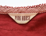 ピンクハウス PINK HOUSE ローンフリルブラウス 7分袖 P014LUAL42 B 半袖カットソー レッド Lサイズ 103LT-134