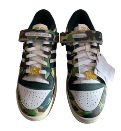 アディダス adidas × A BATHING APE Forum 84 Low 30th Anniversary "Green Camo" ID4771 メンズ靴 スニーカー グリーン 26.0cmサイズ 201-shoes1106