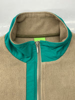 ハフ HUF RANGE QUARTER ZIP POLAR FLEECE レンジ クウォーター ジップ ポーラー フリース 茶色 緑 FL00183 スウェット ロゴ ブラウン Lサイズ 104MT-461