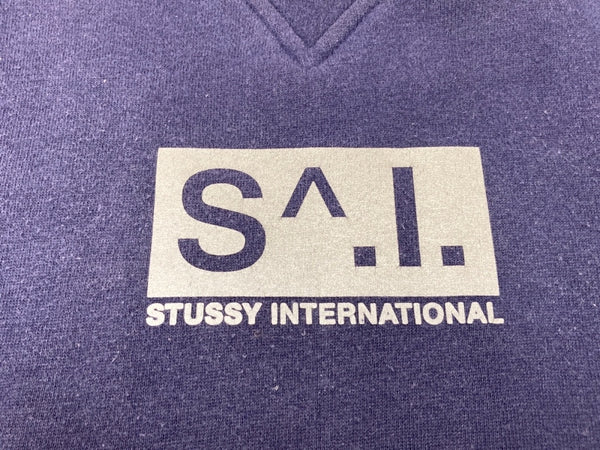 ステューシー STUSSY OLD 紺タグ Sweat Shirt STUSSY INTERNATIONAL スウェット 紺 スウェット ワンポイント ネイビー Lサイズ 104MT-1820