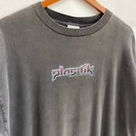 【曜日割引対象外】 ヴィンテージ vintage 90's プラスティック PLASTIK クレイジーカット TULTEX アニメ Tシャツ ブラック XLサイズ 201MT-4594 VB