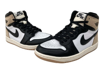 ナイキ NIKE 24年製 WMNS AIR JORDAN 1 HIGH OG エア ジョーダン ハイ AJ1 バスケ シューズ 白 薄茶 黒 FD2596-021 レディース靴 スニーカー ベージュ 24cm 104S-804
