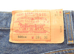 リーバイス Levi's 90s 501XX MAde in USA ボタン裏544 スモールe 90's USA製 濃紺 デニム ネイビー 28/36 103MB-496