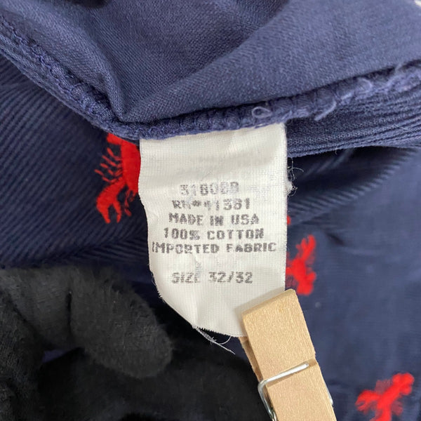 【曜日割引対象外】 ポロラルフローレン POLO RALPH LAUREN 90's ロブスター刺繍 コーデュロイパンツ USA製 ボトムスその他 ネイビー 32/32サイズ 201MB-1188 VB