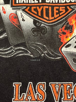 ハーレーダビッドソン Harley-Davidson 00's MORTERCYCLE イーグル モーターサイクル バイク バーアンドシールドロゴ ダイス 両面 プリント Tシャツ ブラック Lサイズ 101MT-4535