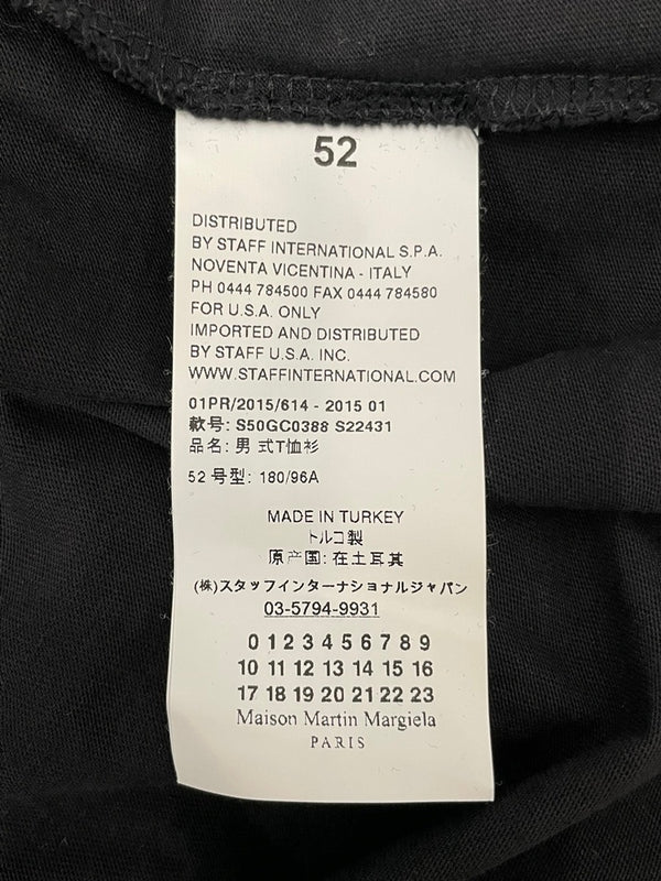 メゾン マルタン マルジェラ Maison Martin Margiela Vネック 無地 TEE S50GC0388 52 Tシャツ ブラック 601MT-55