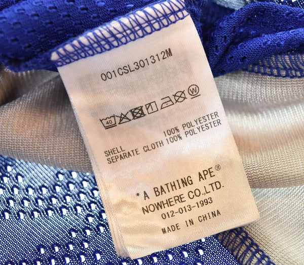アベイシングエイプ A BATHING APE ソリッドカモジャカードマルチフットボールジャージ 001CSL301312M Tシャツ ブルー Mサイズ 103MT-2994
