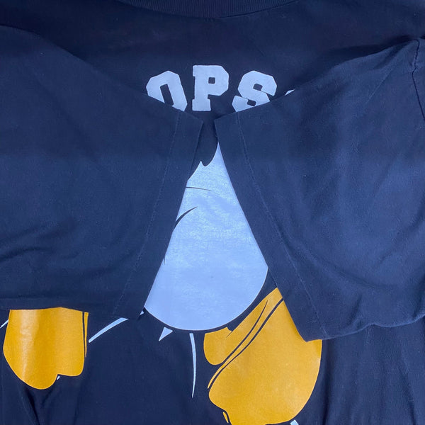 【曜日割引対象外】 US古着 ディズニー Disney 激おこドナルド ぶち抜き両面TシャツMICKEY＆CO. Tシャツ ブラック 201MT-3643 VB