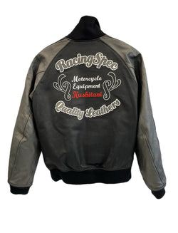 クシタニ KUSHITANI RACING SPEC レーシングスペック 本革 レザージャケット 刺繍 ワッペン ロゴ バイク バイカー KU-298 ジャケット ブラック Lサイズ 101MT-5387
