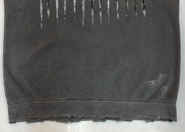 マイナス MINUS BOOTLEG CREW SWEAT ブートレグ クルー スウェット Nine Inch Nails ダメージ加工 トレーナー 裏起毛 黒 サイズ 1 スウェット プリント ブラック 104MT-1590