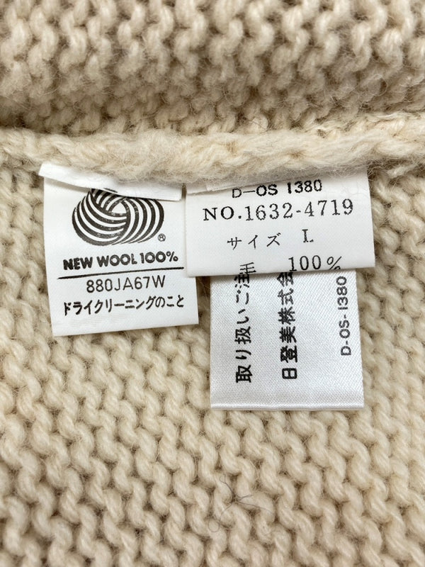 チャップス CHAPS 80s LOGO SWEATER ロゴ セーター 水兵 兵隊タグ ニット 厚手 CRL Ralph Lauren 白 セーター ロゴ ホワイト Lサイズ 104MT-2297