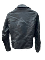 トリプルシックス 666 DOUBLE RIDERS JACKET ダブル ライダース ジャケット バイカー 革ジャン ロクロクロク ベルト 裏キルティング 黒 サイズ 30 ジャケット 無地 ブラック 104MT-1289