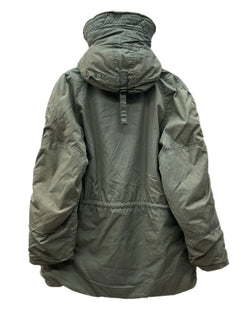 ミリタリー Military N-3B FLIGHT JACKET フライト ジャケット モッズコート ジップアップ ファー 軍物 ARMY アウター 緑 ジャケット 無地 グリーン Mサイズ 104MT-1913