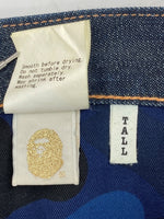 アベイシングエイプ A BATHING APE Milo Face Denim Pants マイロ フェイス デニム パンツ ジーンズ 紺 プリント デニム ネイビー TALL 104MB-369