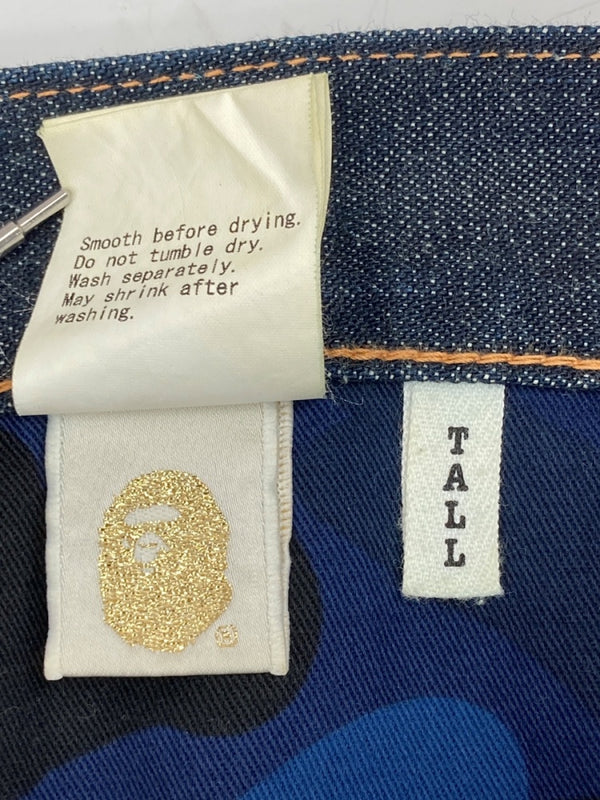 アベイシングエイプ A BATHING APE Milo Face Denim Pants マイロ フェイス デニム パンツ ジーンズ 紺 プリント デニム ネイビー TALL 104MB-369