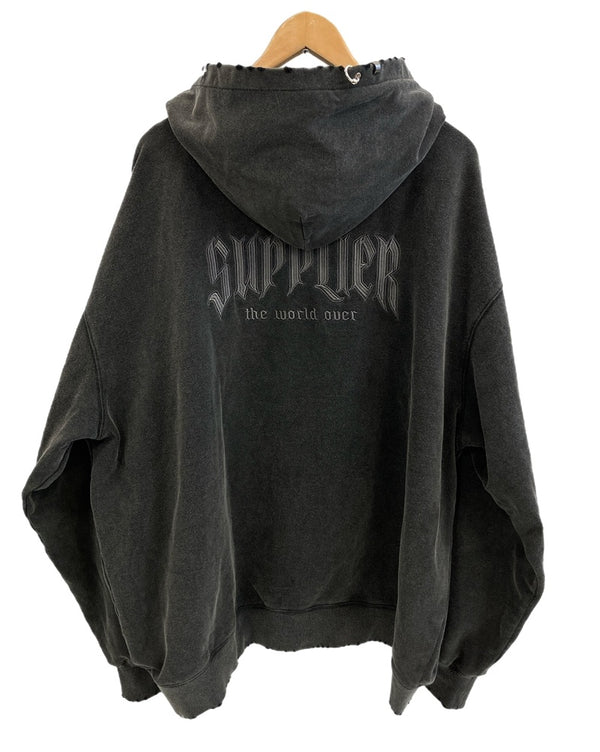 サプライヤー SUPPLIER Switching Pierced Zip Hoodie スイッチング ピアス ジップアップ フーディ パーカー  XL パーカ グレー LLサイズ 101MT-3962
