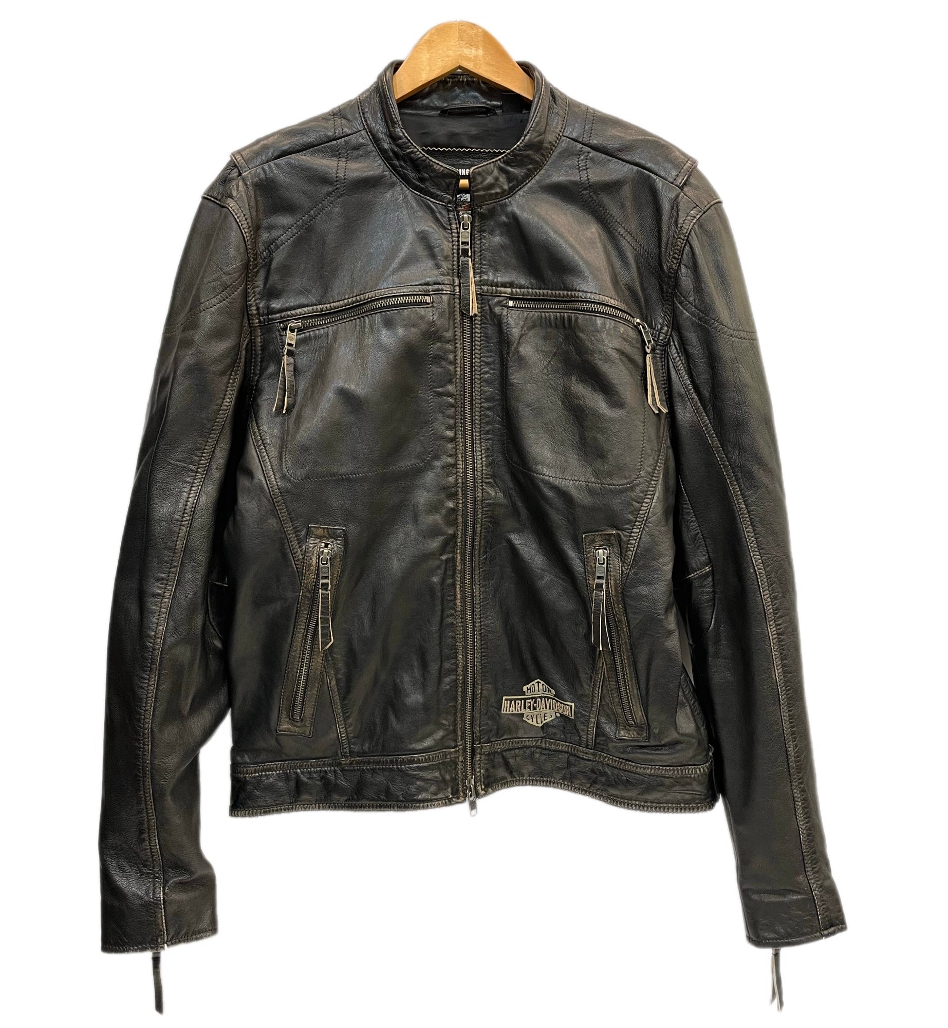 Leather jacket Harley davidson レザージャケット 刺繍 メンズ レザー 