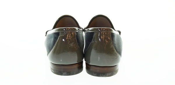 グッチ GUCCI ベロア ローファー 黒 メンズ靴 ローファー ブラック 8 1/2 27cm 103S-716