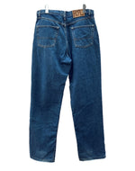 ダブルアールエル RRL 90s DENIM PANTS デニム パンツ ジップフライ ジーパン ジーンズ USA製 Ralph Lauren インディゴ 青 ロゴ R004 デニム ブルー サイズ 34 104MB-216