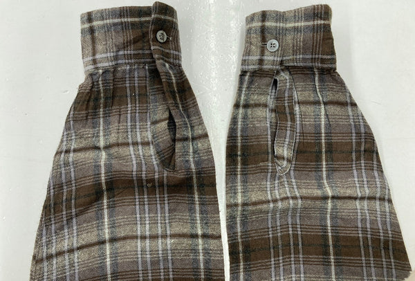 ヴィンテージ  vintage 50s～ 50年代 VAN HEUSEN ヴァン・ヒューゼン VHタグ  オープンカラー 開襟 ブラウン グレー 長袖シャツ チェック マルチカラー 104MT-1307