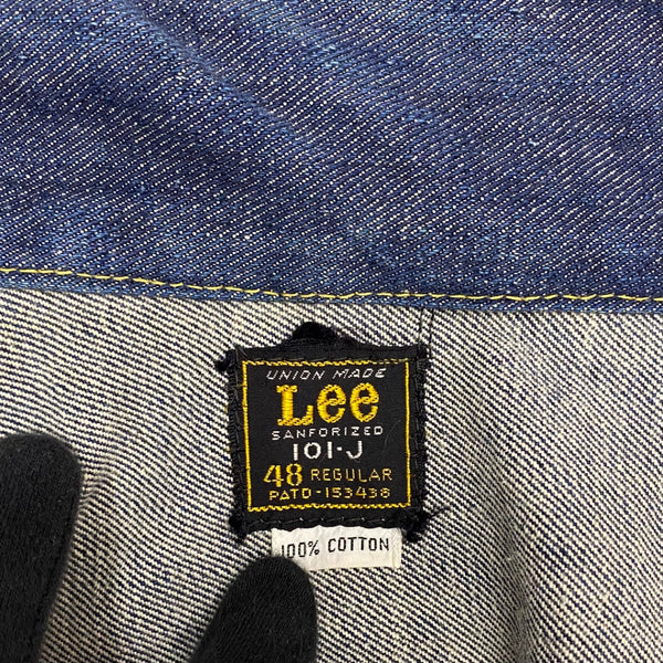 【曜日割引対象外】 ヴィンテージ vintage LEE 60's 101-J 濃紺 デニムジャケット ジャケット ブルー 48サイズ 201MT-4892 VB