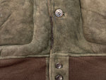 ラルフローレン RalphLauren 90s 90年代 Suede Leather Jacket スウェード レザー ジャケット ボア ジャケット 無地 カーキ Lサイズ 104MT-2237