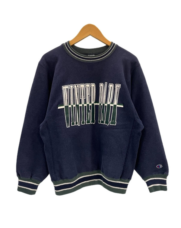 チャンピオン Champion 90s 90's REVERSE WEAVE リバースウィーブ WINTER PARK プリント 刺繍タグ US古着 ヴィンテージ USA製 紺 スウェット ネイビー Mサイズ 101MT-5131