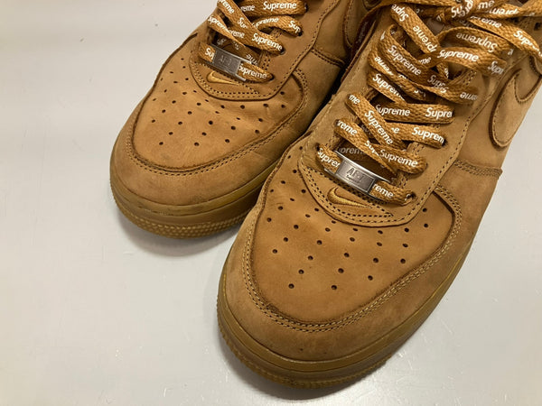 ナイキ NIKE Supreme × Nike Air Force 1 Low Flax/Wheat シュプリーム エアフォース1 ロー フラックス/ウィート DN1555-200 メンズ靴 スニーカー ブラウン 27cm 101-shoes1748