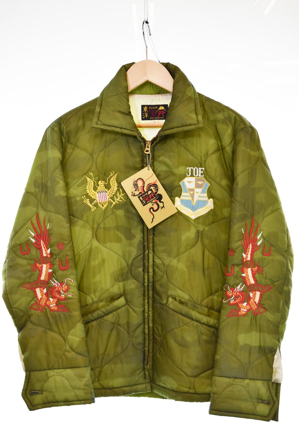 テーラートウヨウ TAILOR 東洋 キルティングジャケット ベトジャン TT12333 ジャケット グリーン Sサイズ 103MT-3297