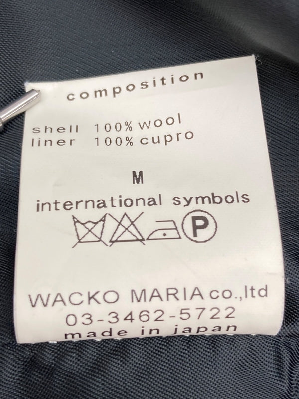 ワコマリア WACKO MARIA ROCKERS ROCKIN’ BLUES SMORKER L/S SHIRT ウール 長シャツ ワークシャツ 黒 ジャケット 刺繍 ブラック Mサイズ 104MT-2230