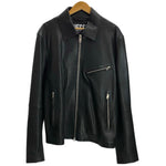 ディーゼル DIESEL l-korn-a Leather jacket with embossed Oval D ジャケット ブラック XLサイズ 201MT-3704