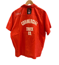 ヴィンテージ vintage 60's~70's 60年代 70年代 Imperial ボウリングシャツ 開襟 オープンカラー ループカラー ボックス 半袖シャツ レッド Lサイズ 101MT-5267