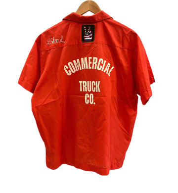 ヴィンテージ vintage 60's~70's 60年代 70年代 Imperial ボウリングシャツ 開襟 オープンカラー ループカラー ボックス 半袖シャツ レッド Lサイズ 101MT-5267