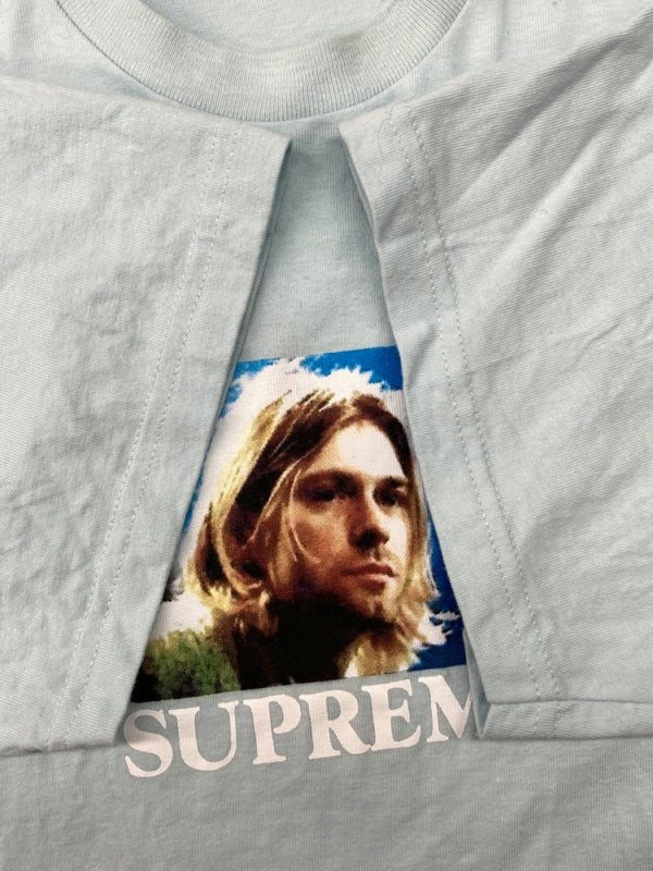 シュプリーム SUPREME 23SS Kurt Cobain Tee Pale Blue カート コバーン Tシャツ ペイル ブルー 半袖 カットソー フォト USA製 青 Tシャツ プリント ブルー Lサイズ 104MT-803