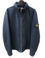 ストーンアイランド STONE ISLAND Soft Shell Lightweight Jacket ソフト シェル ライトウェイト ジャケット 紺 6715Q0822 ジャケット ロゴ ネイビー XLサイズ 104MT-1369