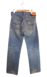 リーバイス Levi's 00s LVC 501 1966年モデル ダブルネーム 日本製復刻 赤耳 Vステッチ 黒カン 66501 デニム ブルー 32/36 103MB-671