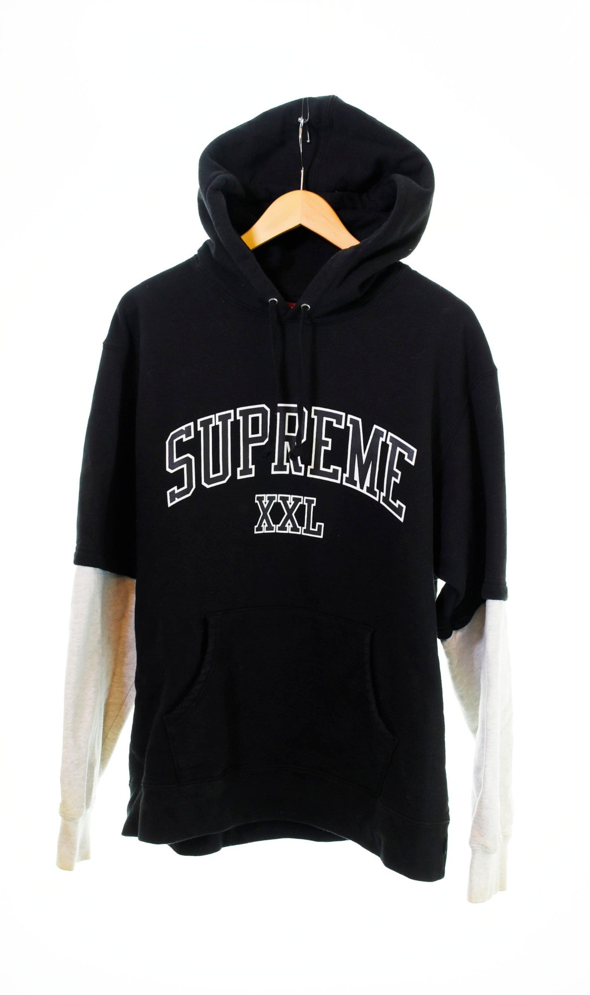 シュプリーム SUPREME XXL Hooded Sweatshirt アーチロゴ パーカー 黒